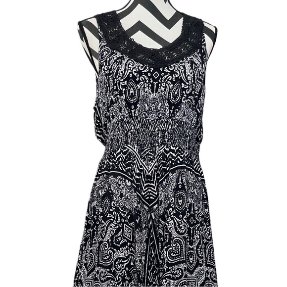 Bila Boho Printed Handkerchief Sz L Sleeveless Maxi Dress - Picture 2 of 12